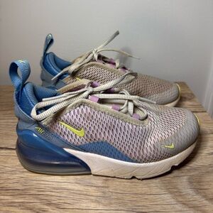 Nike Kids Air Max 270 Purple and Blue Sneakers